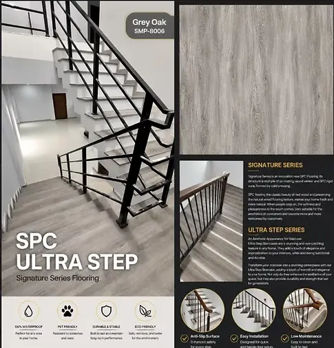 SPC FLOORING 5MM 8002 GREY OAK 1