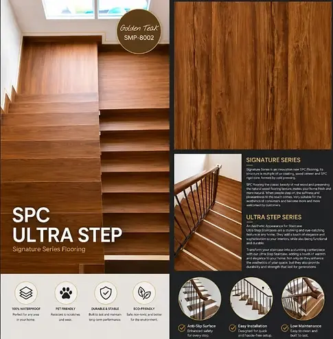 SPC FLOORING 5MM 8015 GOLDEN TEAK 1