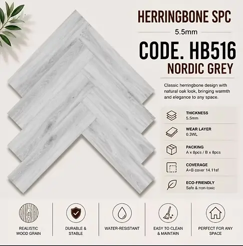 SPC HERRINGBONE HB516 5.5MM 1