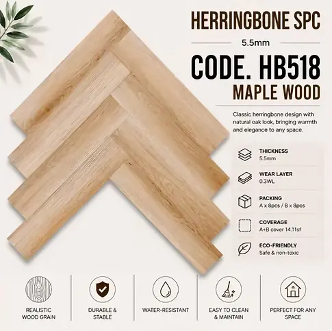 SPC HERRINGBONE HB518 5.5MM 1