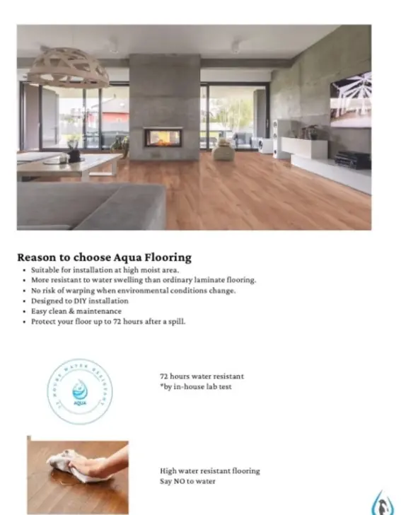 Robina Aqua Flooring Waterproof Flooring 8mm AC4 11